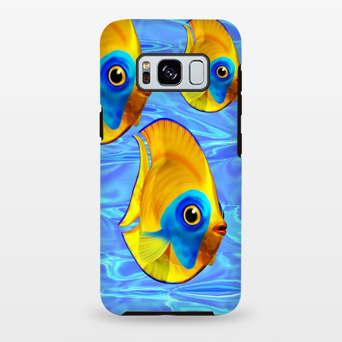 Galaxy S8 plus StrongFit Fish 3D Cute Tropical Cutie on Clear Blue Ocean Water  by BluedarkArt
