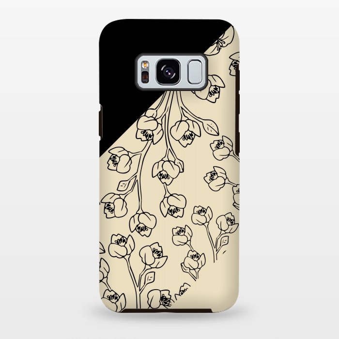 Galaxy S8 plus StrongFit floral offwhite pattern by MALLIKA