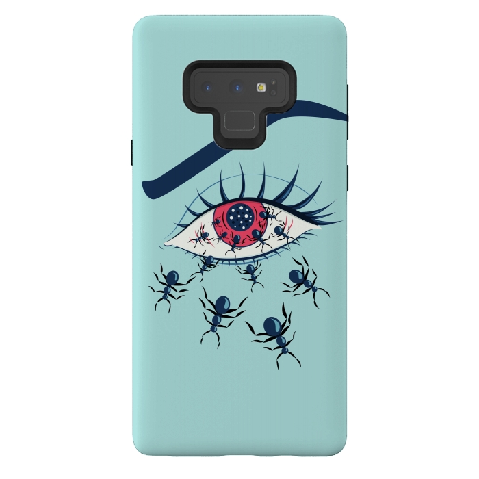 Galaxy Note 9 StrongFit Weird Creepy Red Eye With Crawling Ants by Boriana Giormova