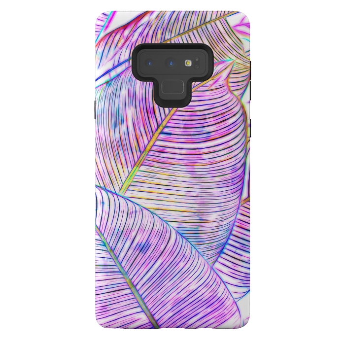 Galaxy Note 9 StrongFit Ultraviolet Banana Leaves by Uma Prabhakar Gokhale