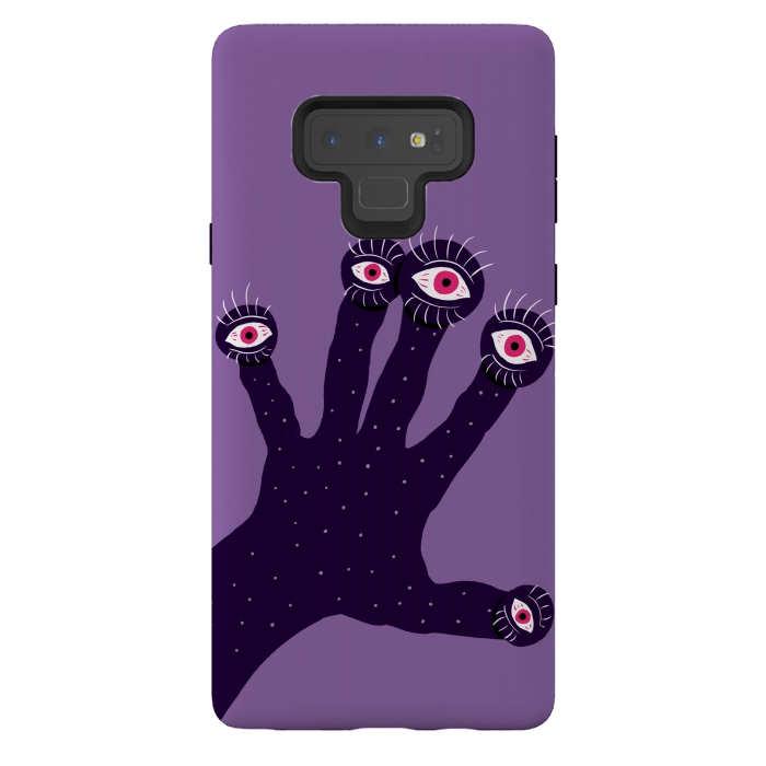 Galaxy Note 9 StrongFit Weird Hand With Watching Eyes by Boriana Giormova
