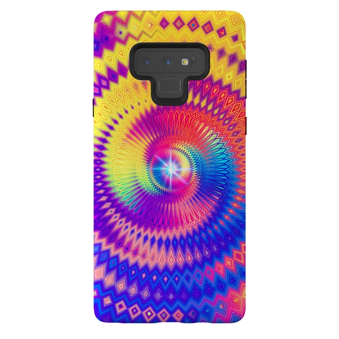 Galaxy Note 9 StrongFit Abstract Colorful Diamond Shape Circular Design by Art Design Works