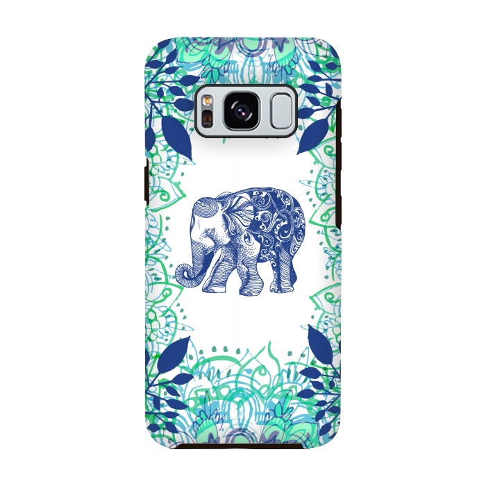 Galaxy S8 StrongFit Boho Elephant  by Rose Halsey