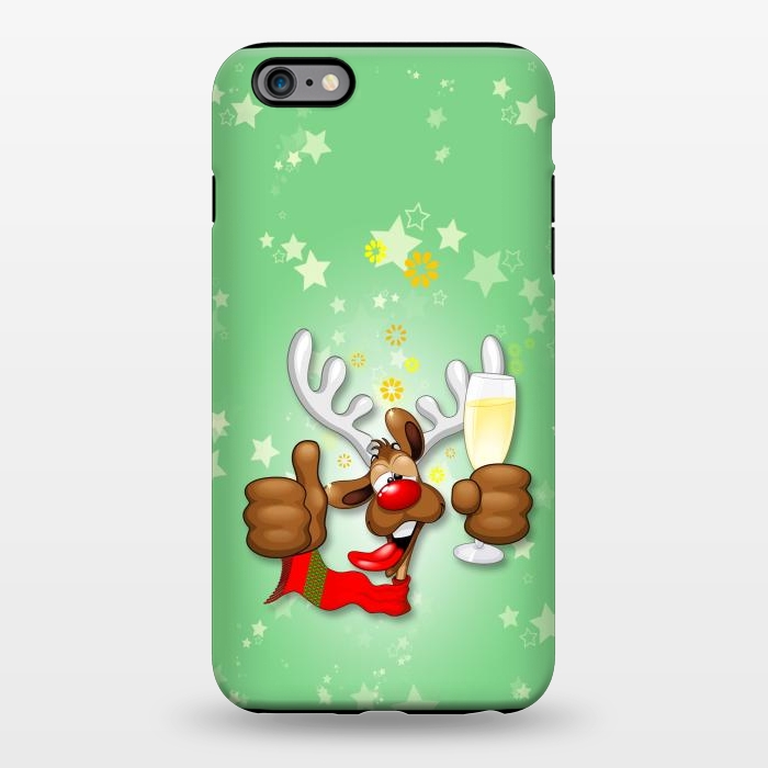 iPhone 6/6s plus StrongFit Reindeer Drunk Funny Christmas Character by BluedarkArt