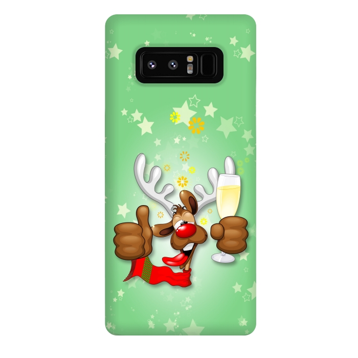 Galaxy Note 8 StrongFit Reindeer Drunk Funny Christmas Character by BluedarkArt