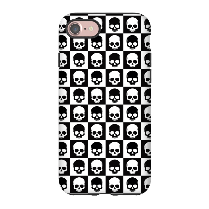 iPhone 7 StrongFit Checkered Skulls Pattern I by Art Design Works