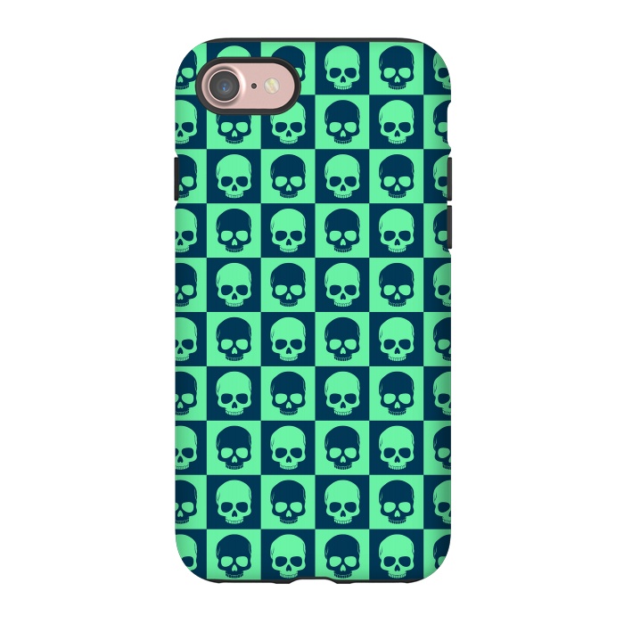 iPhone 7 StrongFit Checkered Skulls Pattern III by Art Design Works
