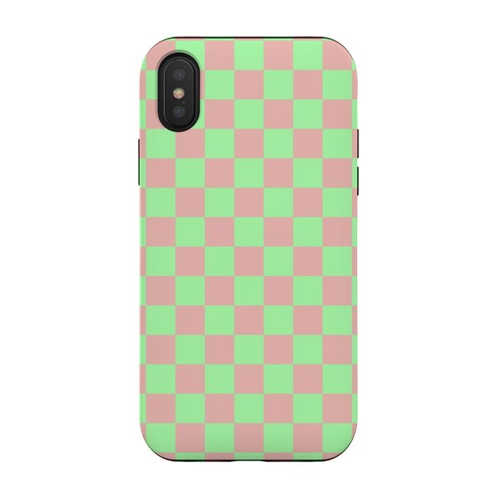 iPhone Xs / X StrongFit Checkered Pattern I by Art Design Works