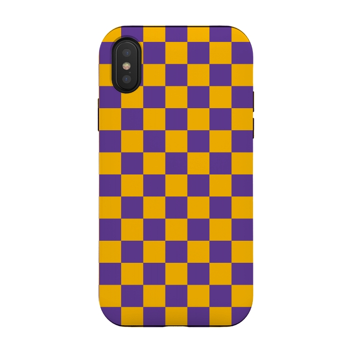 iPhone Xs / X StrongFit Checkered Pattern II by Art Design Works