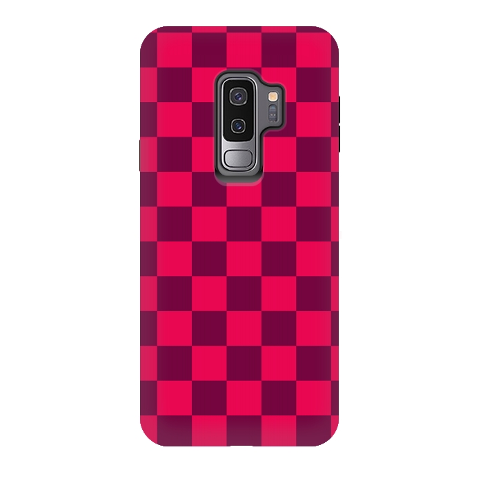 Galaxy S9 plus StrongFit Checkered Pattern IV by Art Design Works