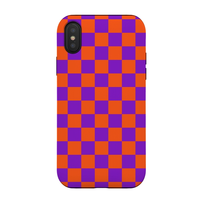 iPhone Xs / X StrongFit Checkered Pattern VIII by Art Design Works