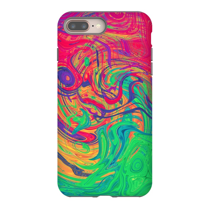 iPhone 7 plus StrongFit Abstract Multicolored Waves by Art Design Works
