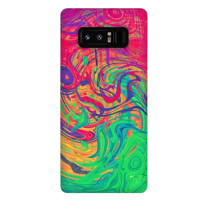 Galaxy Note 8 StrongFit Abstract Multicolored Waves by Art Design Works
