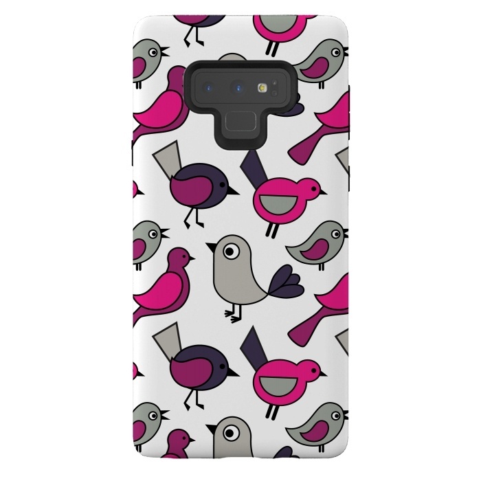 Galaxy Note 9 StrongFit Cute birds by Martina