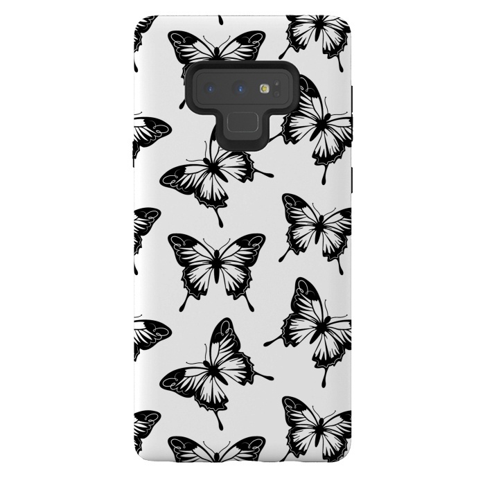 Galaxy Note 9 StrongFit Elegant butterflies by Martina