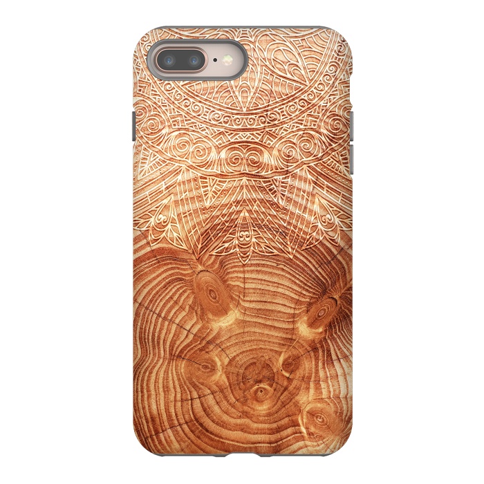 iPhone 7 plus StrongFit Mandala Wood I by Art Design Works