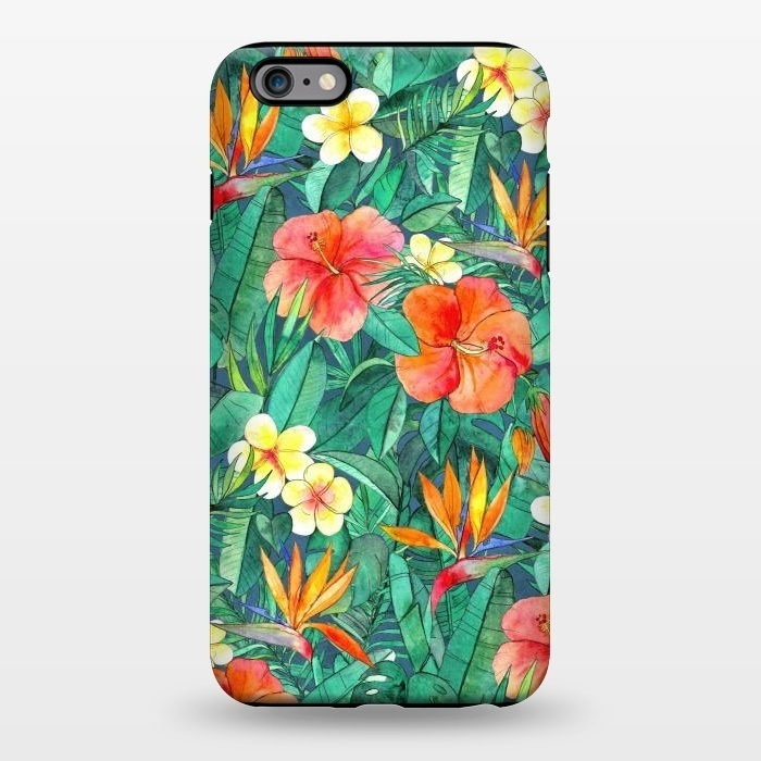 iPhone 6/6s plus StrongFit Classic Tropical Garden in Watercolor by Micklyn Le Feuvre