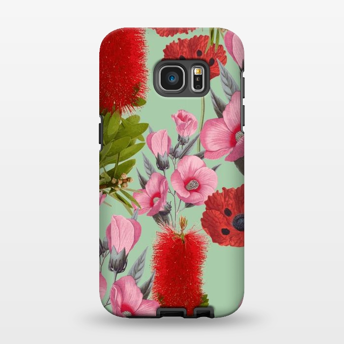 Galaxy S7 EDGE StrongFit Bushland Florals by Zala Farah