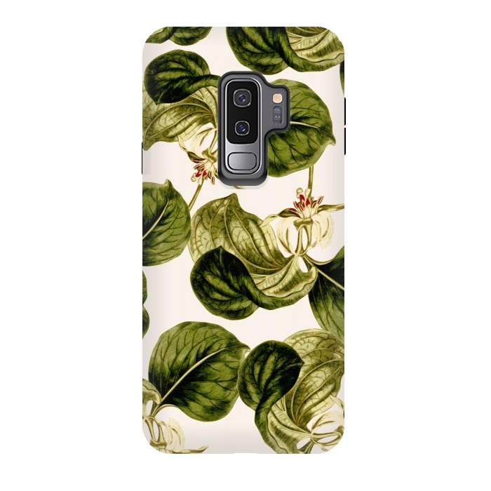 Galaxy S9 plus StrongFit Botany Leaf Pattern  by Zala Farah