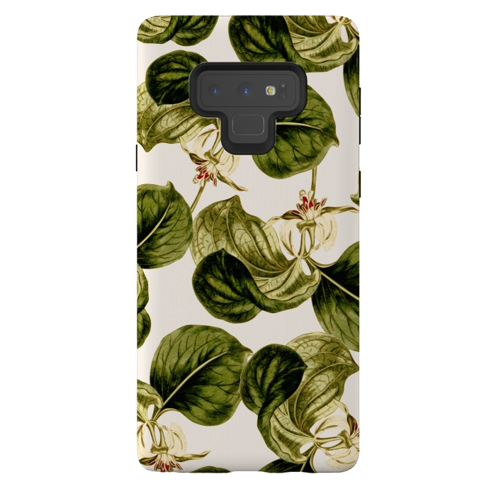 Galaxy Note 9 StrongFit Botany Leaf Pattern  by Zala Farah