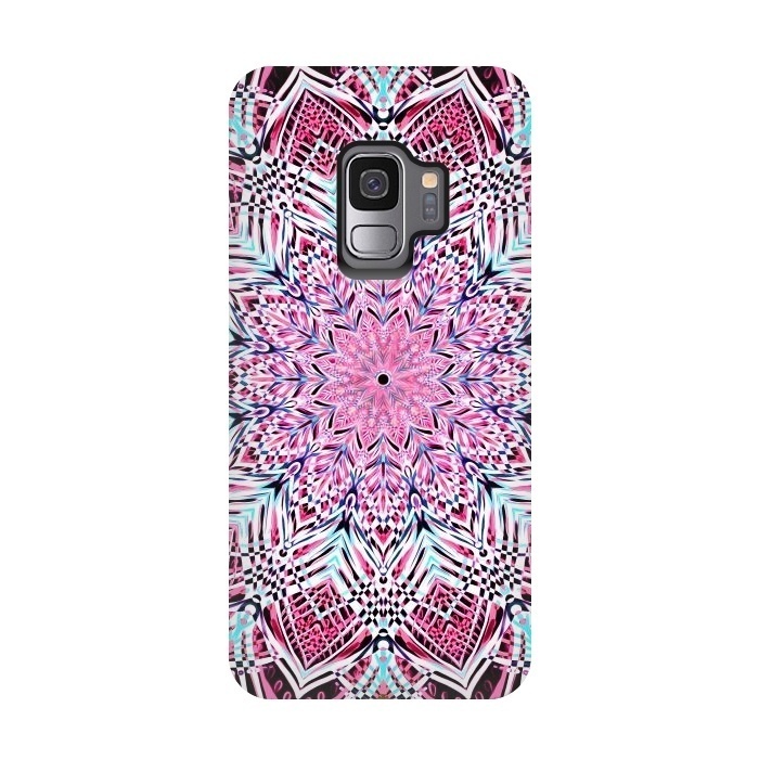 Galaxy S9 StrongFit Berry Pink Detailed Mandala by Micklyn Le Feuvre