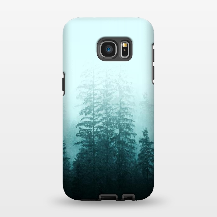 Galaxy S7 EDGE StrongFit Blue Coniferous Forest by Creativeaxle
