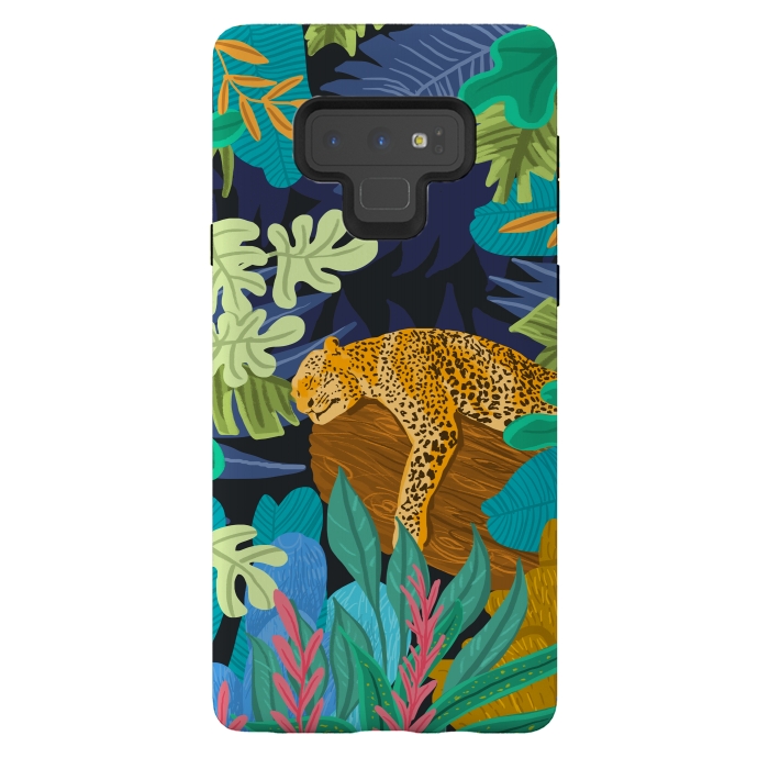 Galaxy Note 9 StrongFit Sleeping Panther by Uma Prabhakar Gokhale