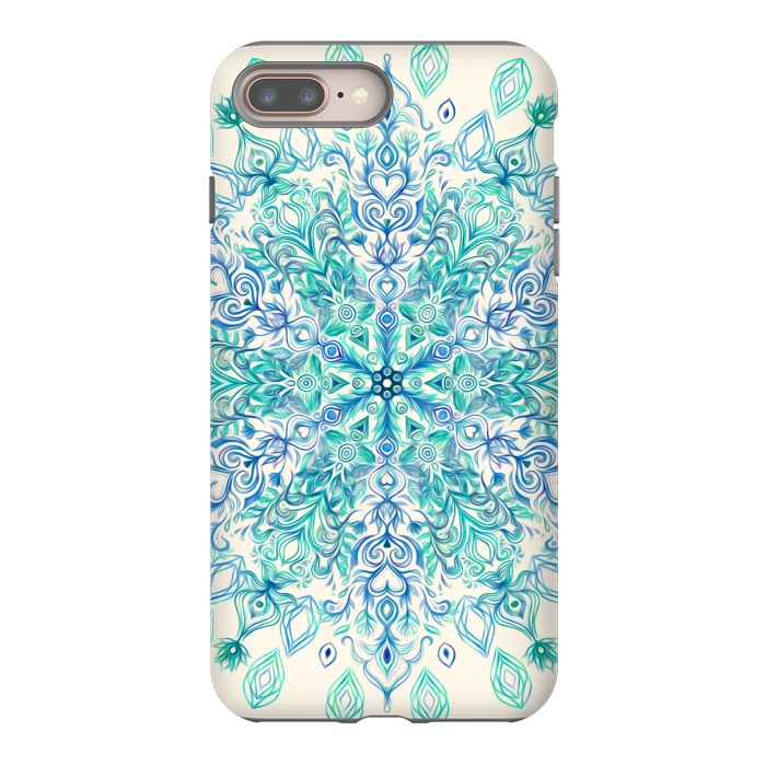 iPhone 7 plus StrongFit Peppermint Snowflake on Cream  by Micklyn Le Feuvre