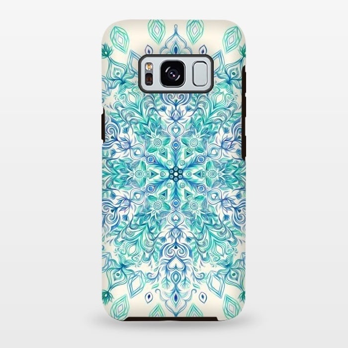 Galaxy S8 plus StrongFit Peppermint Snowflake on Cream  by Micklyn Le Feuvre