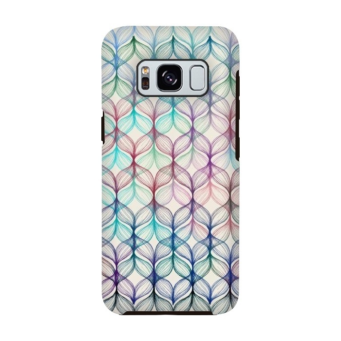 Galaxy S8 StrongFit Mermaid's Braids - a colored pencil pattern by Micklyn Le Feuvre
