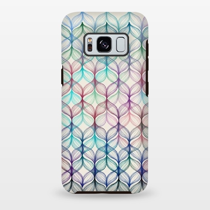 Galaxy S8 plus StrongFit Mermaid's Braids - a colored pencil pattern by Micklyn Le Feuvre