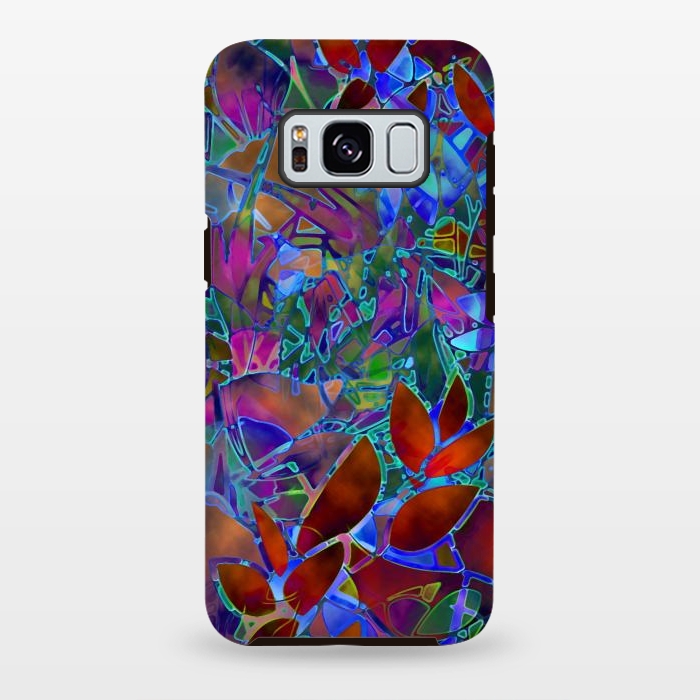 Galaxy S8 plus StrongFit Floral Abstract Stained Glass G174 by Medusa GraphicArt