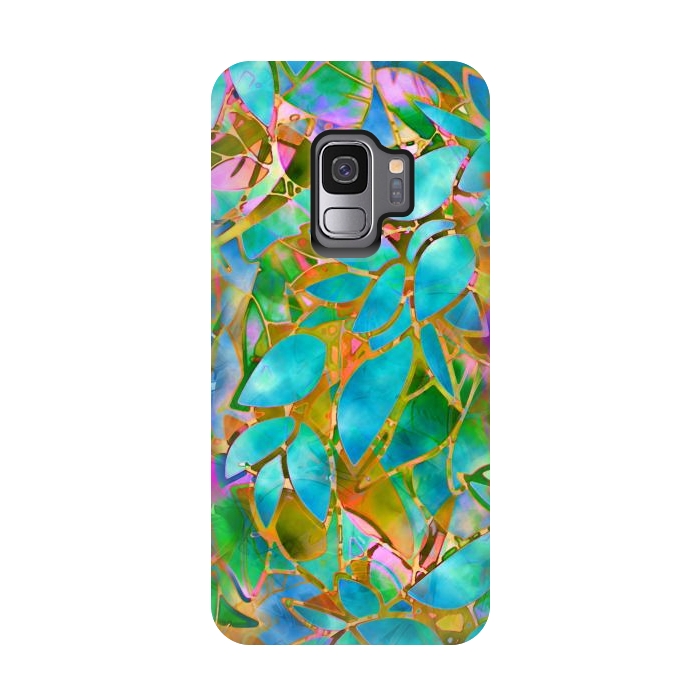Galaxy S9 StrongFit Floral Abstract Stained Glass G265  by Medusa GraphicArt