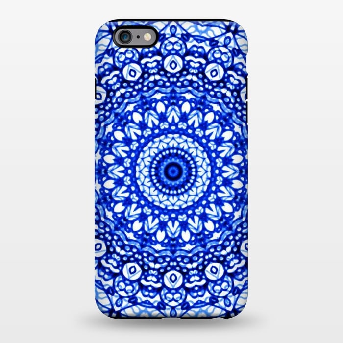 iPhone 6/6s plus StrongFit Blue Mandala Mehndi Style G403  by Medusa GraphicArt
