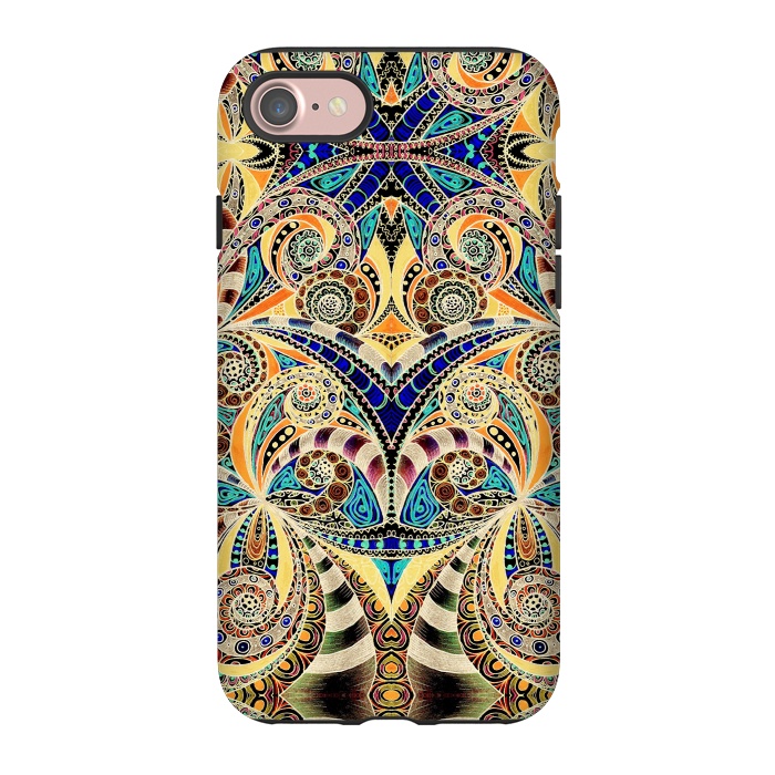 iPhone 7 StrongFit Drawing Floral Zentangle G240 by Medusa GraphicArt