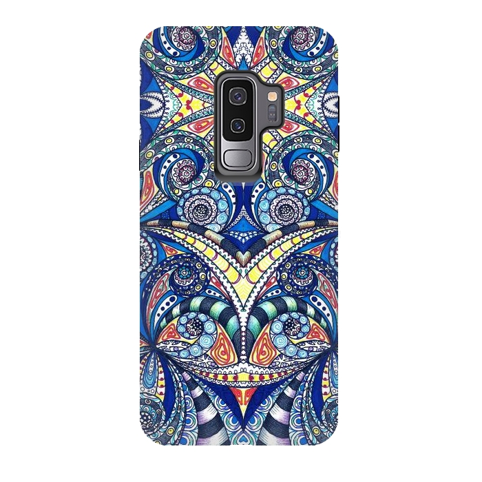 Galaxy S9 plus StrongFit Drawing Floral Zentangle G7B by Medusa GraphicArt
