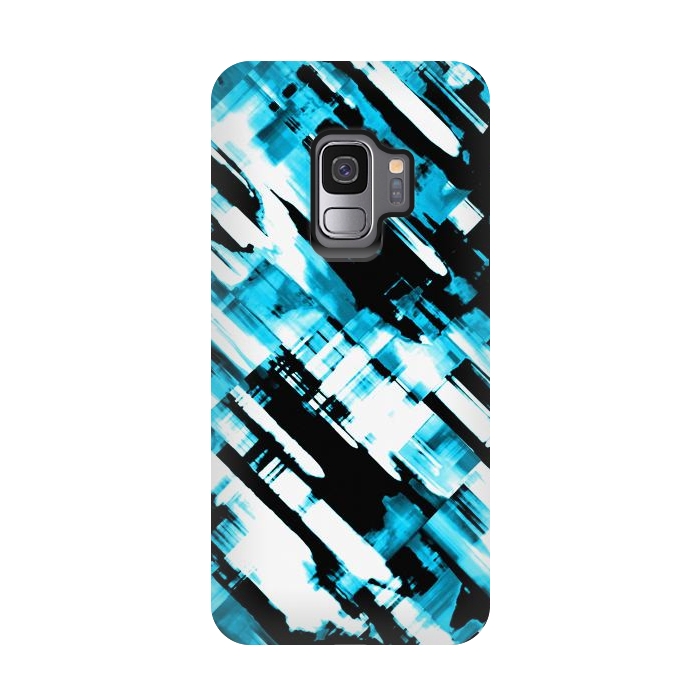 Galaxy S9 StrongFit Hot blue and black digital art G253 by Medusa GraphicArt