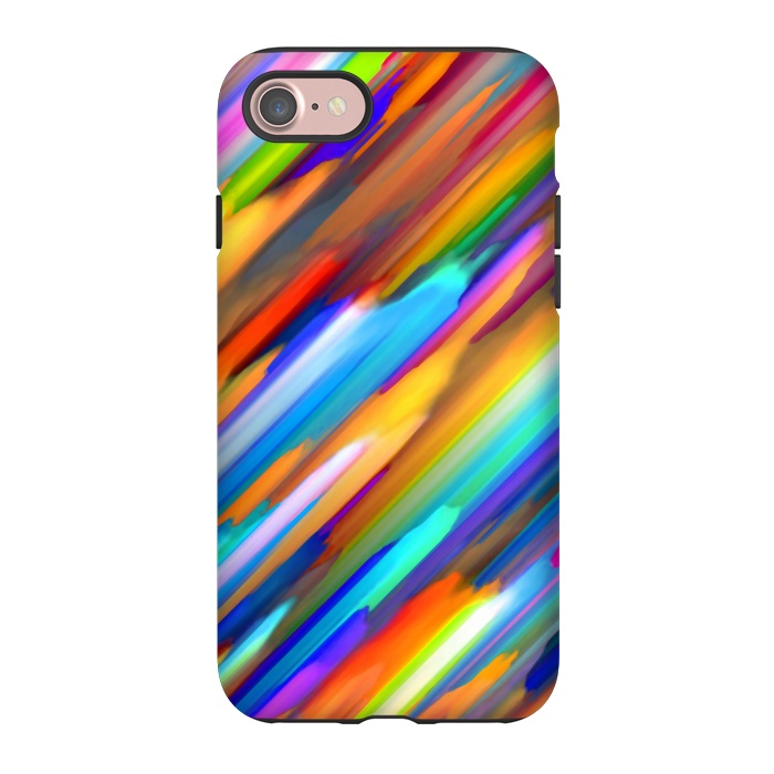 iPhone 7 StrongFit Colorful digital art splashing G391 by Medusa GraphicArt