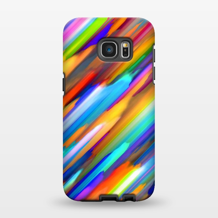 Galaxy S7 EDGE StrongFit Colorful digital art splashing G391 by Medusa GraphicArt