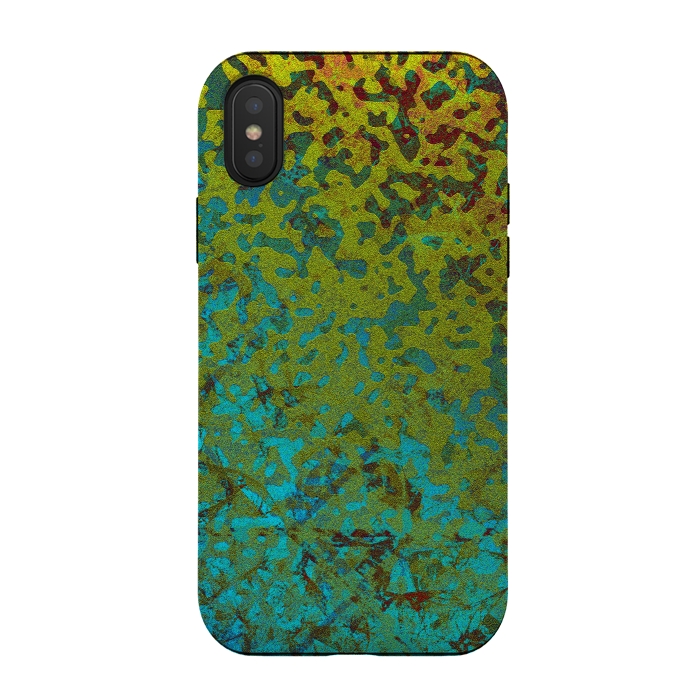 iPhone Xs / X StrongFit Colorful Corroded Background G292 by Medusa GraphicArt