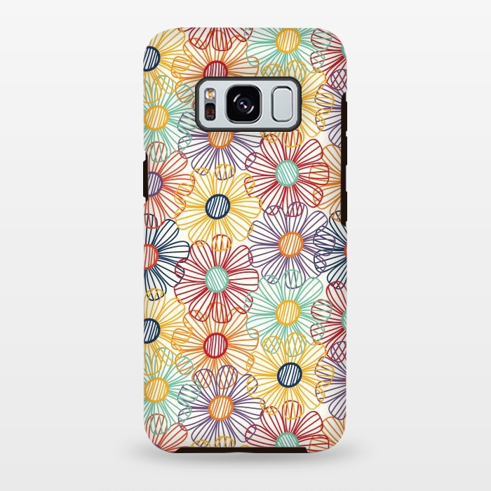 Galaxy S8 plus StrongFit RAINBOW FLORAL by TracyLucy Designs