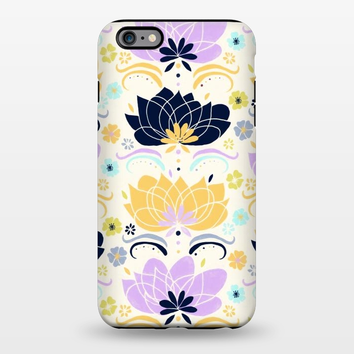 iPhone 6/6s plus StrongFit Navy & Pastel Floral  by Tigatiga