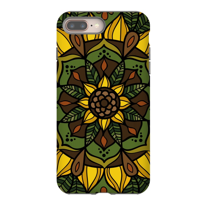 iPhone 7 plus StrongFit Sunflower Mandala by Majoih