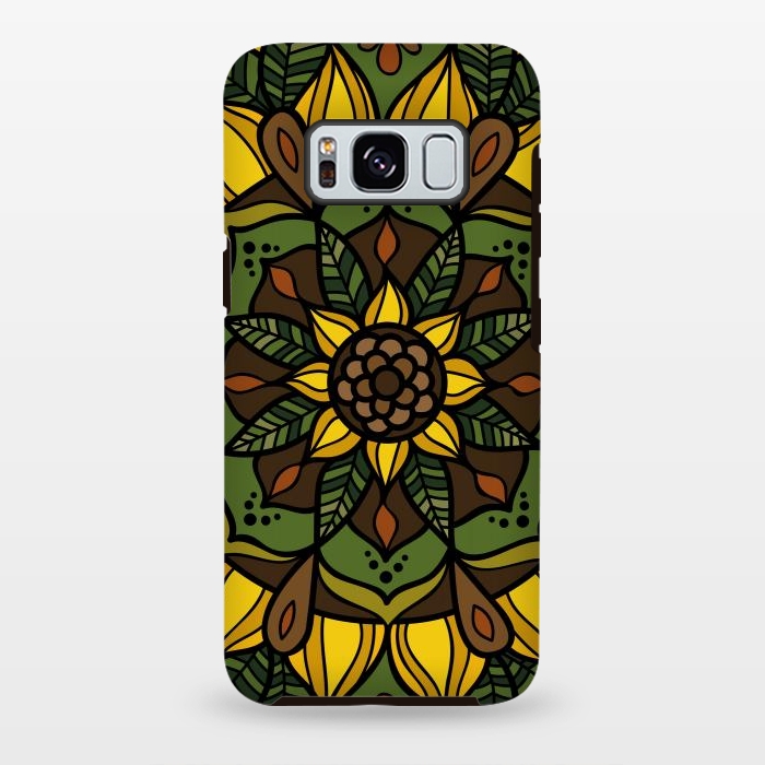Galaxy S8 plus StrongFit Sunflower Mandala by Majoih