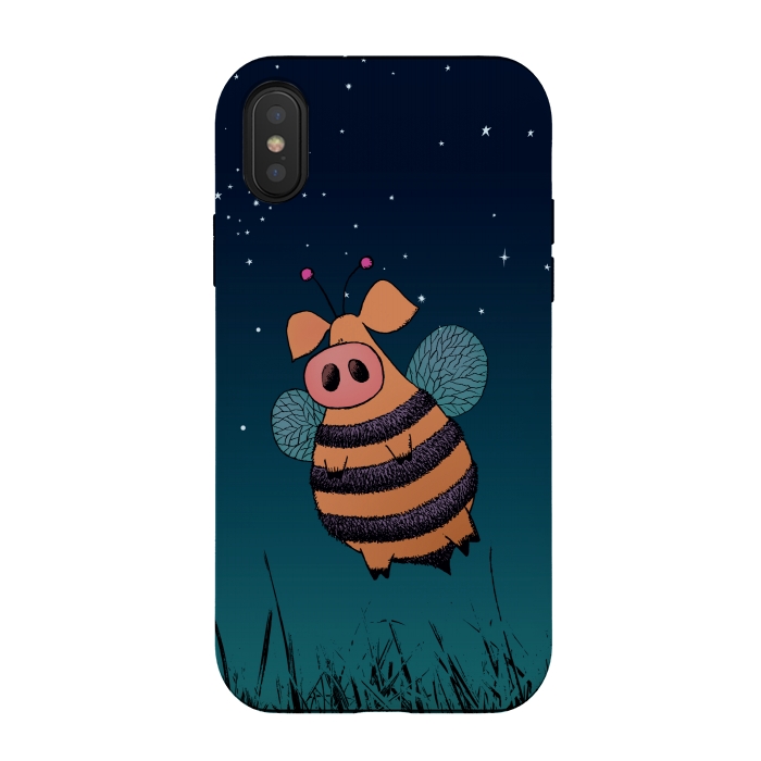 iPhone Xs / X StrongFit Bumblepig by Mangulica