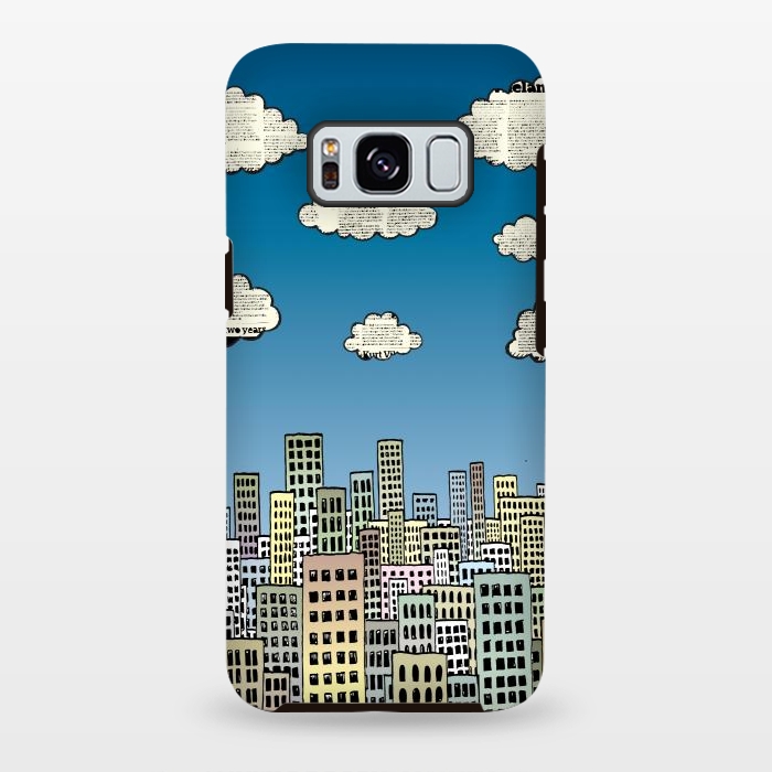 Galaxy S8 plus StrongFit The city of paper clouds by Mangulica