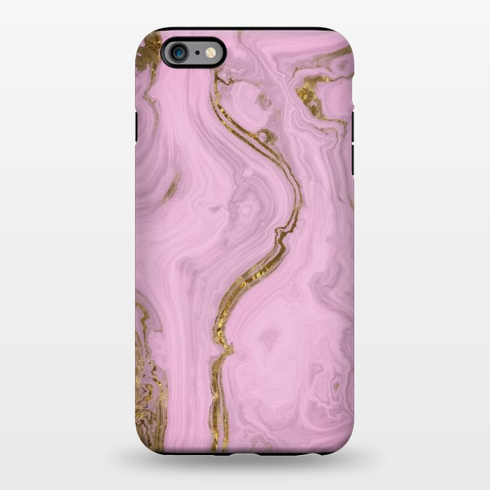 iPhone 6/6s plus StrongFit Elegant Pink Marble With Gold 2 by Andrea Haase