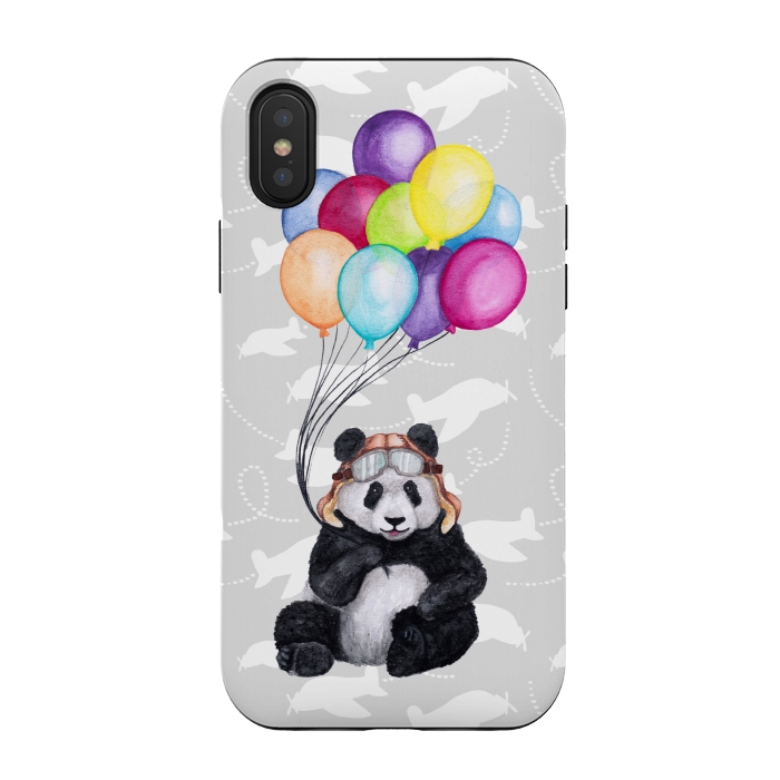 iPhone Xs / X StrongFit Aviator Panda by gingerlique