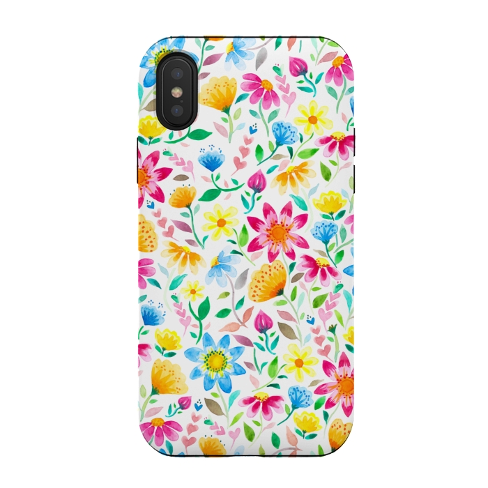 iPhone Xs / X StrongFit Flower Power Garden by gingerlique