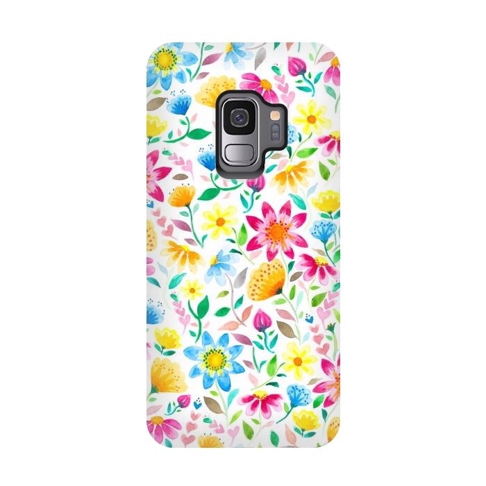 Galaxy S9 StrongFit Flower Power Garden by gingerlique